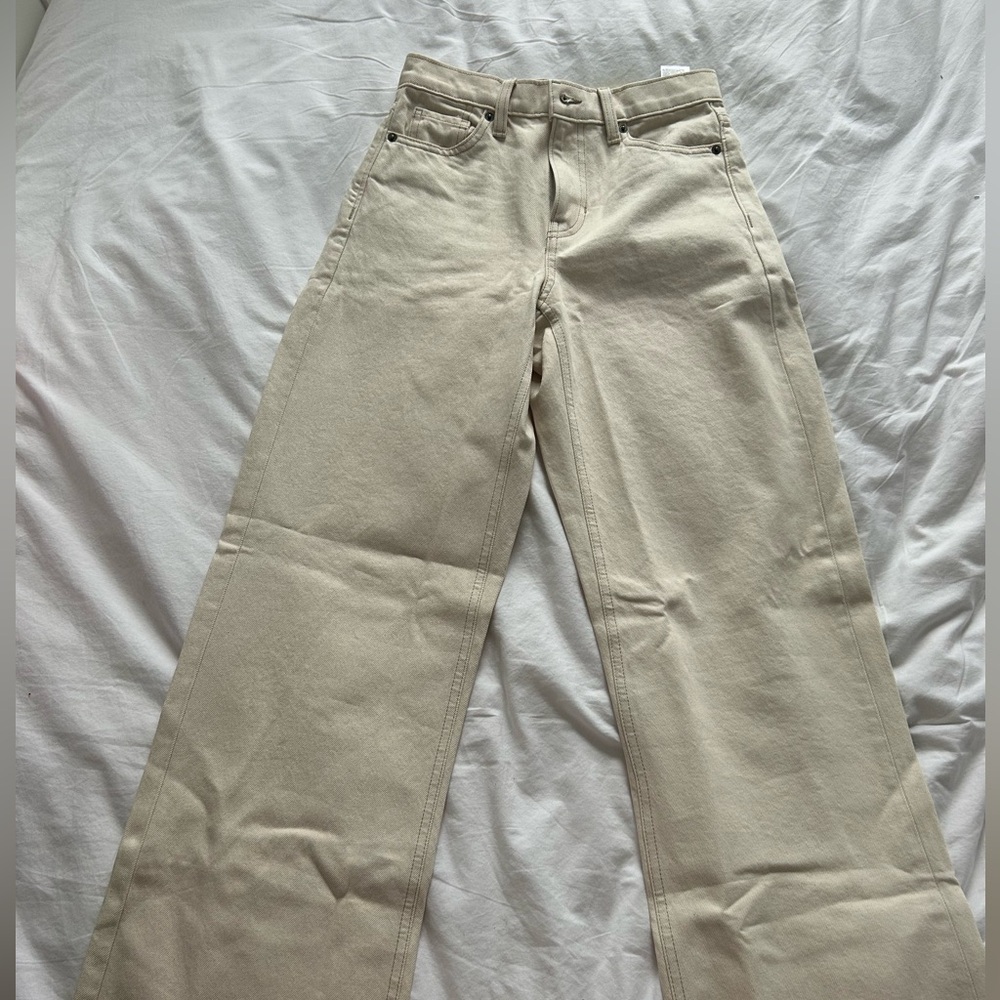 Banana Republic high rise rigid wide leg jeans